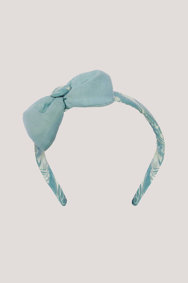 Fabric Bow Hairband_Sea Green The Talkative Turtle