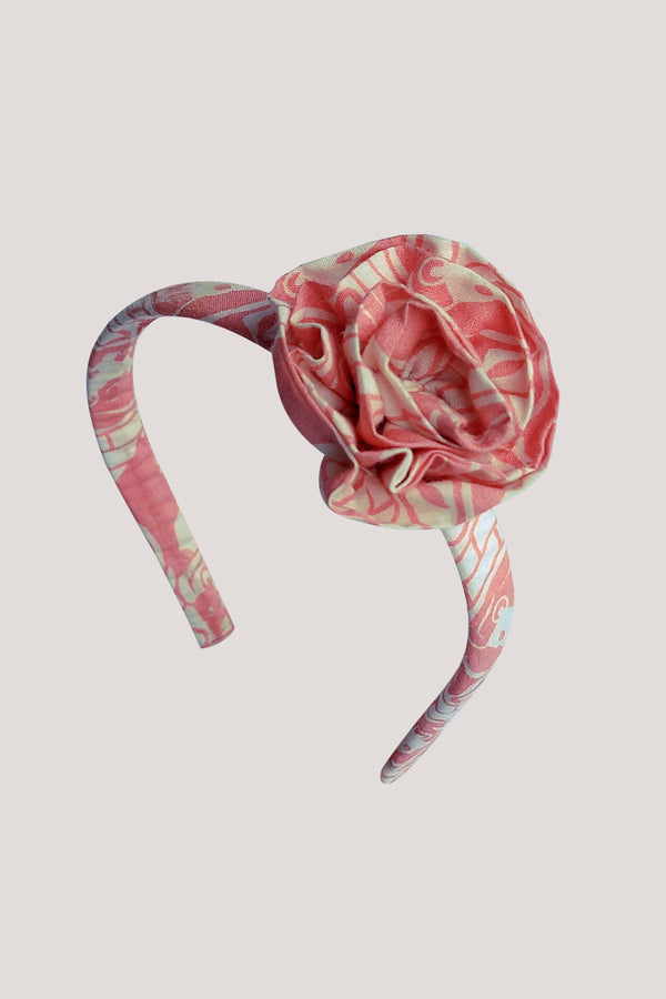 Fabric Flower Hairband_Peach Pink The Foolish Lion & Clever Rabbit
