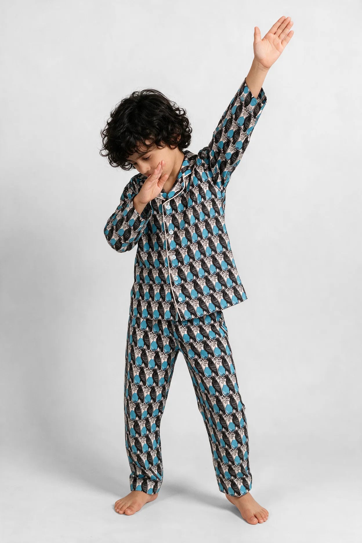 The Thirsty Crow - Sleepwear, Blue & Black