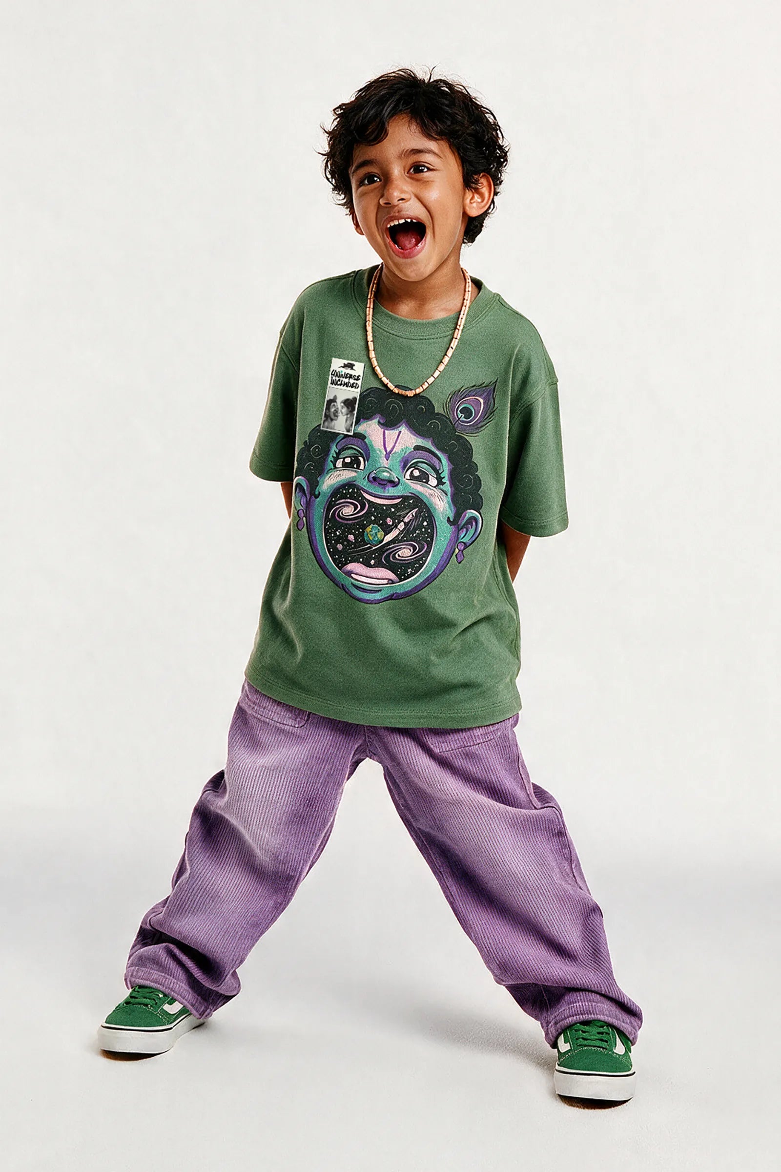 Universe Included | Krishna & The Universe – T Shirt, Green