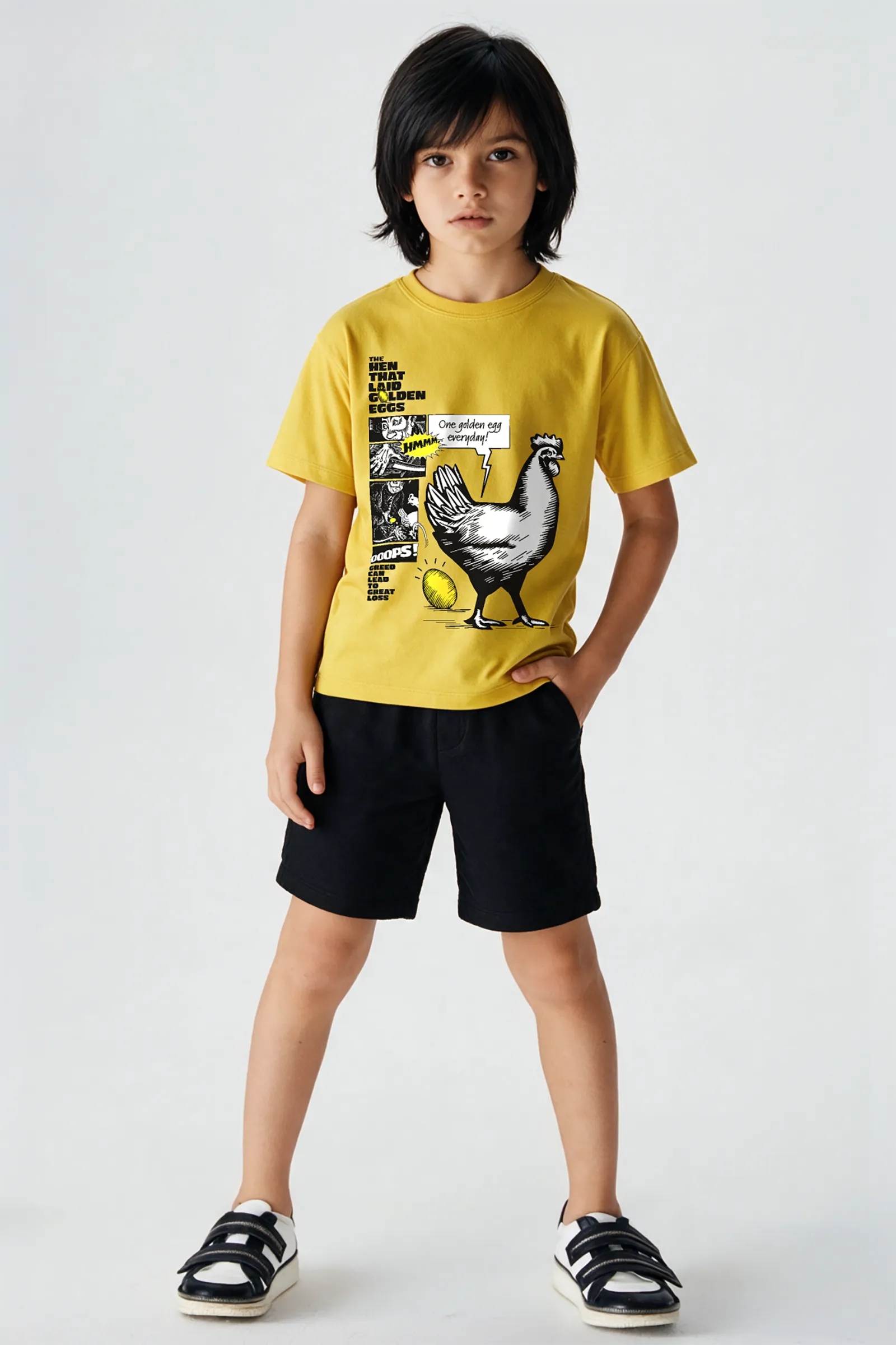 Hen That Laid Golden Eggs - T shirt, Yellow