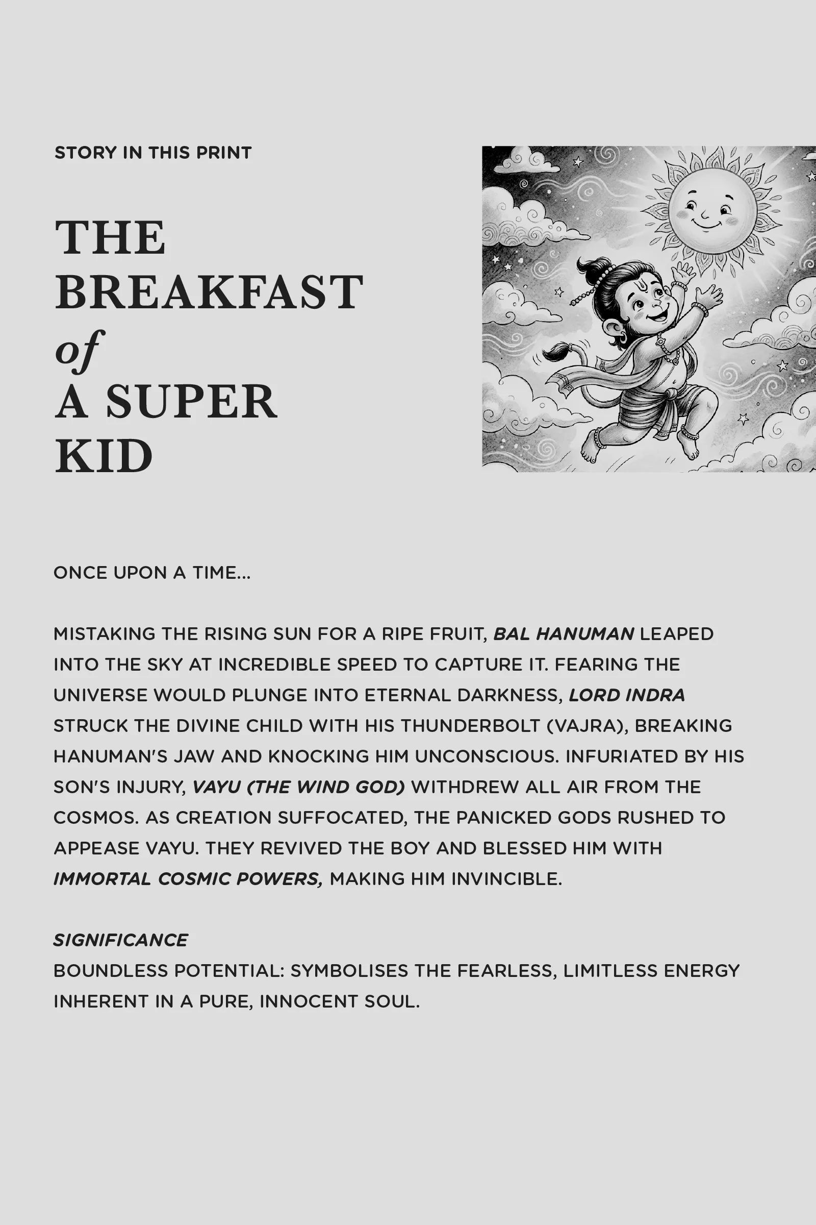 Breakfast of a Super Kid | Hanuman – T-Shirt, Mustard