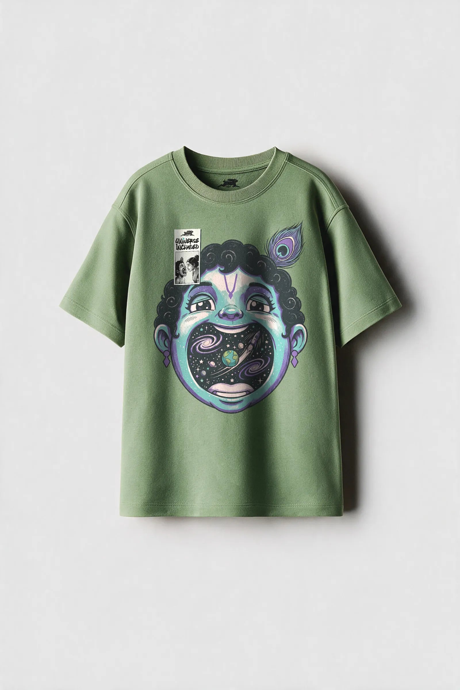 Universe Included | Krishna & The Universe – T Shirt, Green