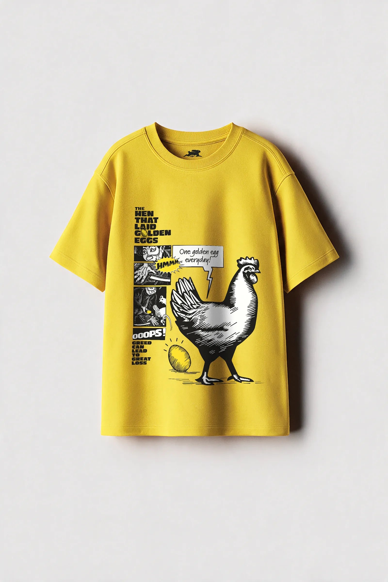 Hen That Laid Golden Eggs - T shirt, Yellow