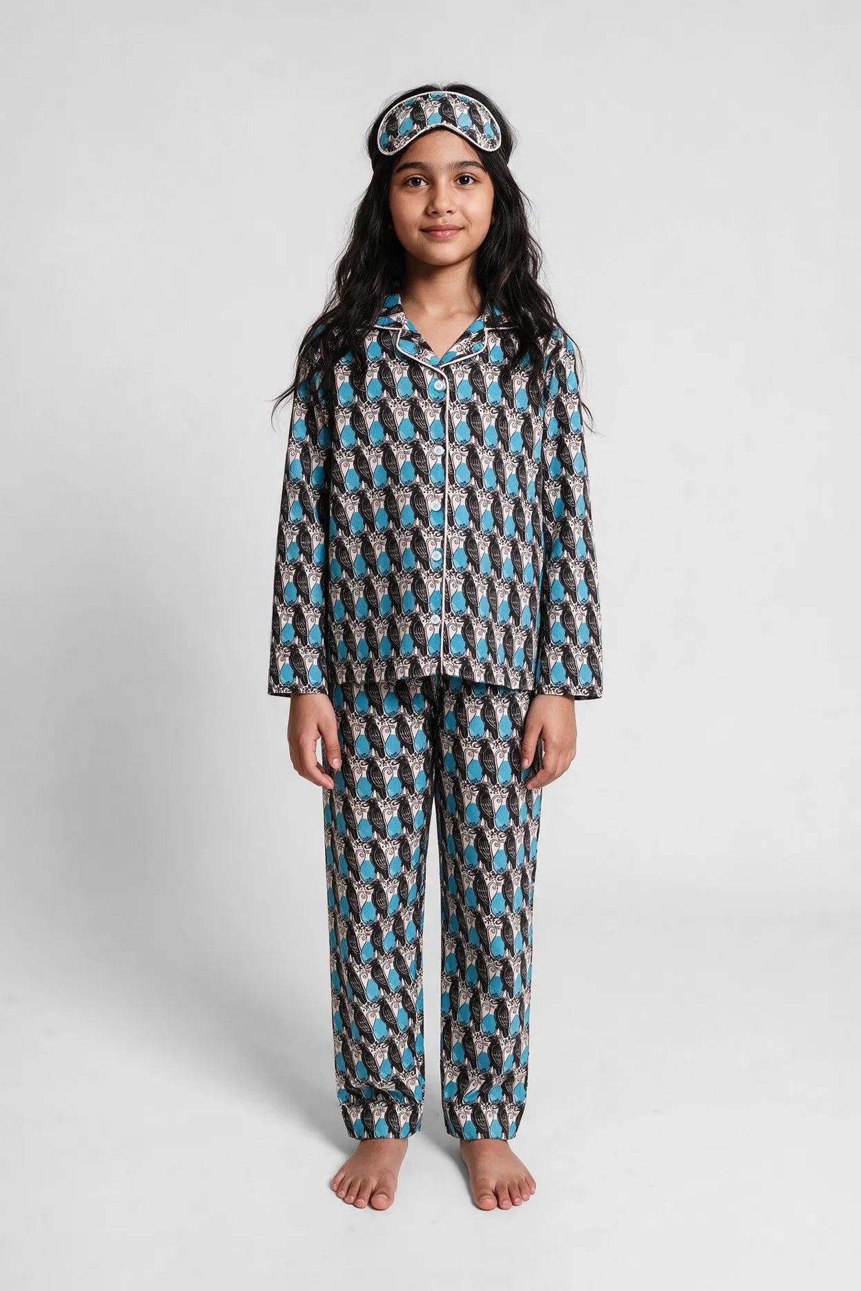 The Thirsty Crow - Sleepwear, Blue & Black