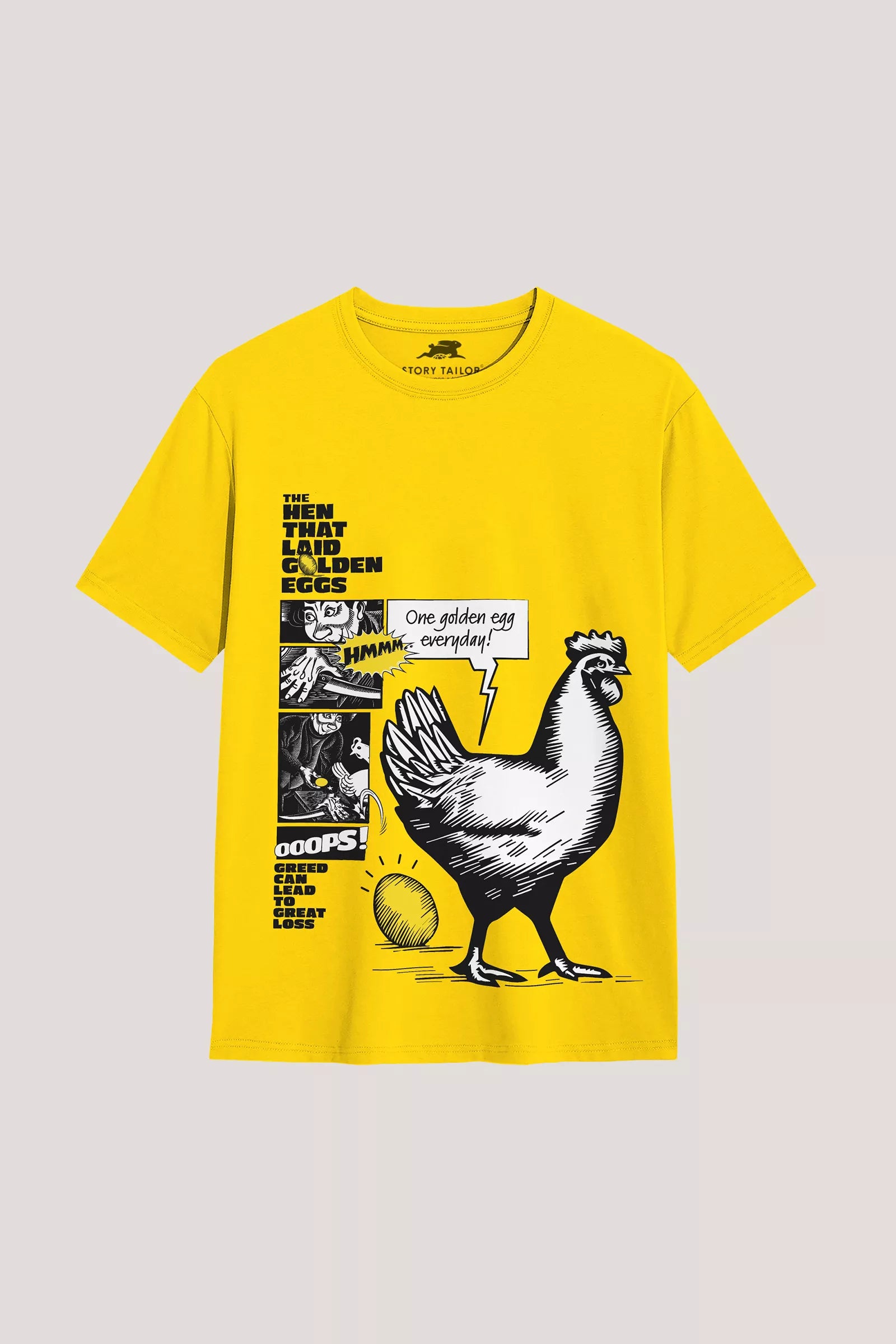 Hen That Laid Golden Eggs - T shirt, Yellow