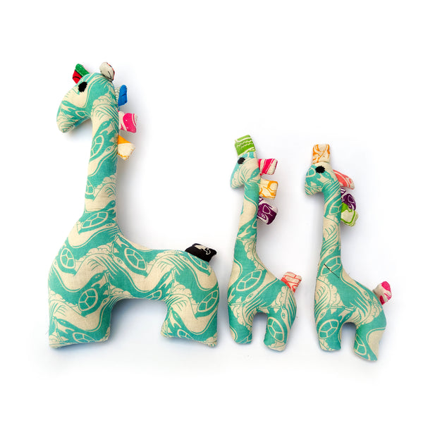 Set of 3 Handmade Giraffe Plush Toys – Sustainable, Soft & One-of-a-Kind