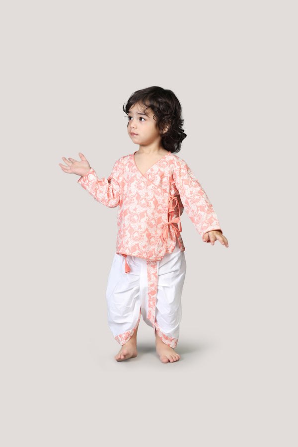 The Foolish Lion & The Clever Rabbit- Boys Dhoti Angarkha Set