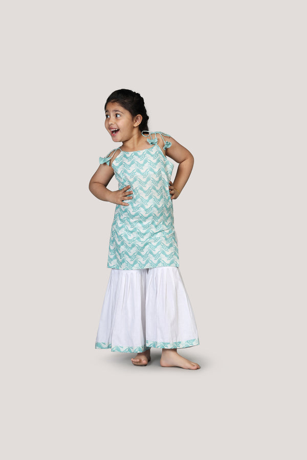The Talkative Turtle- Kurta & Sharara Set