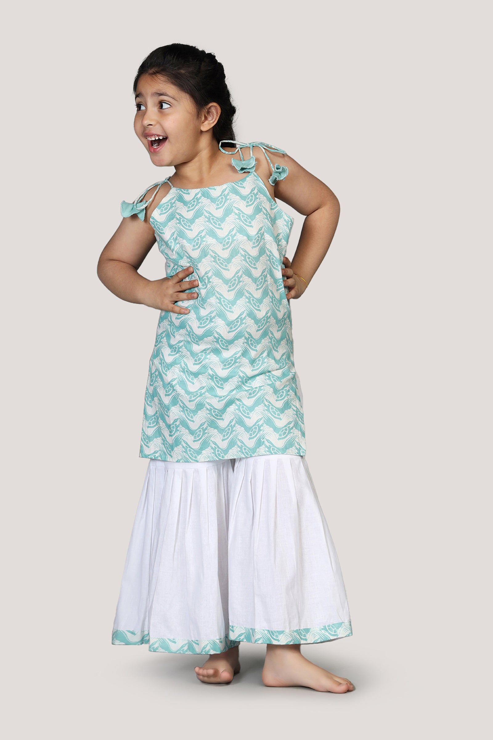 The Talkative Turtle- Kurta & Sharara Set
