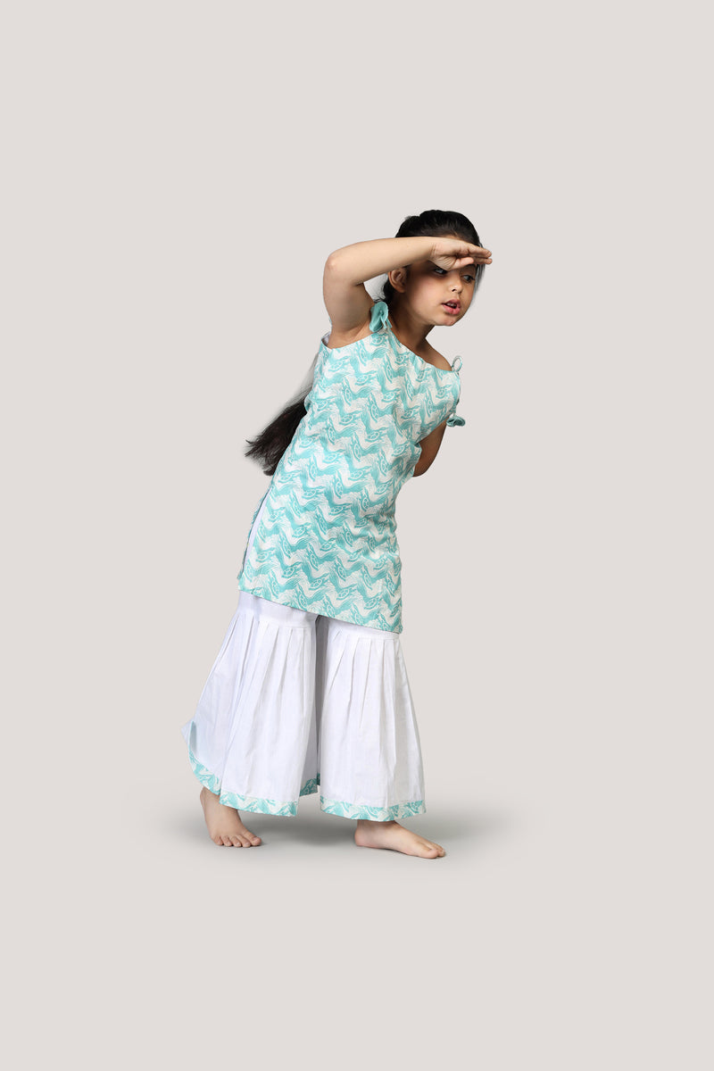 The Talkative Turtle- Kurta & Sharara Set
