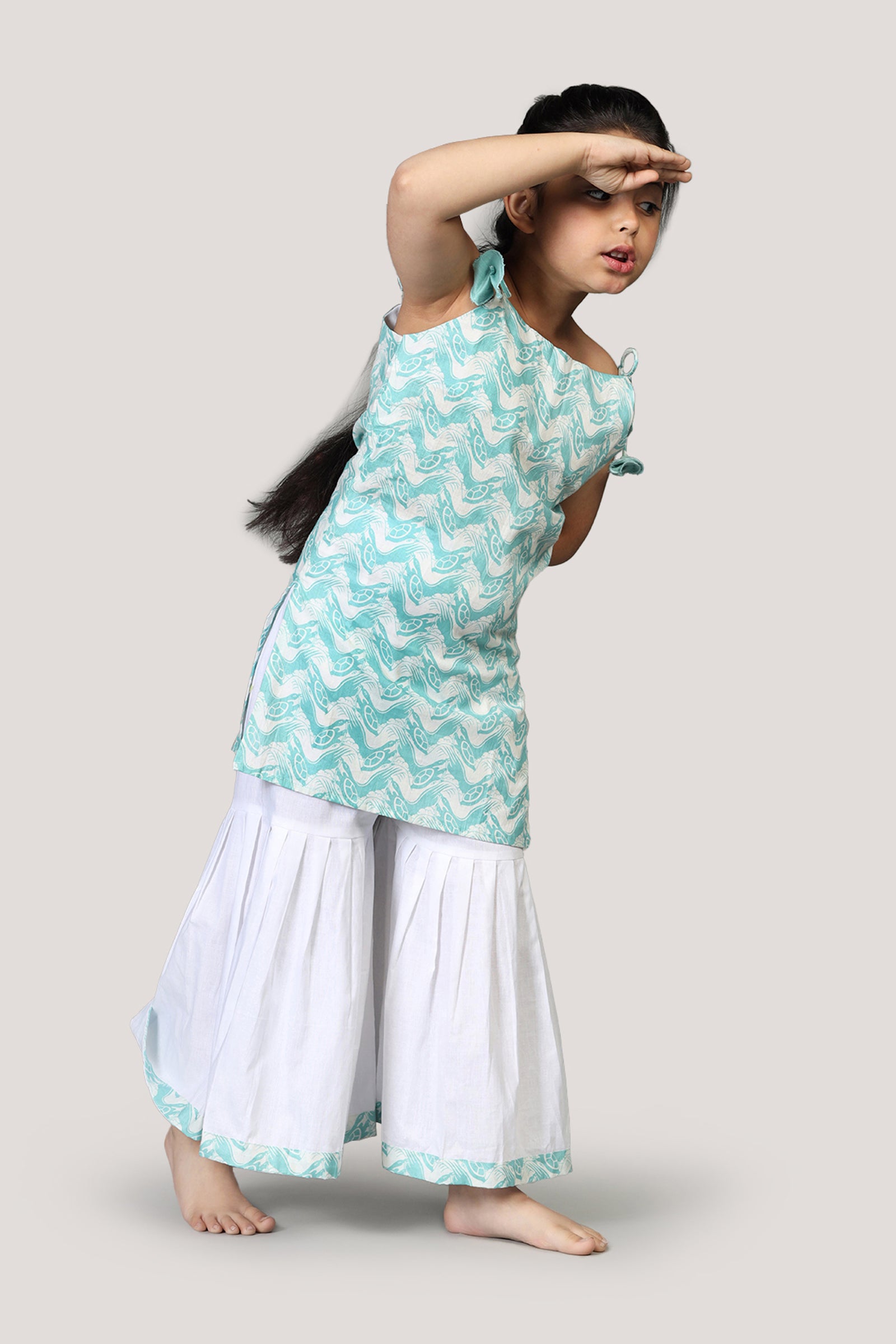 The Talkative Turtle- Kurta & Sharara Set