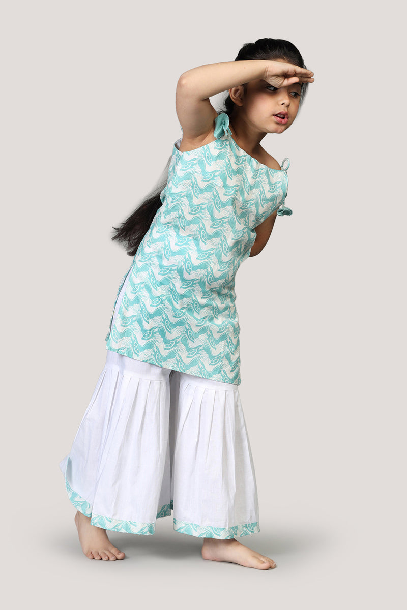 The Talkative Turtle- Kurta & Sharara Set
