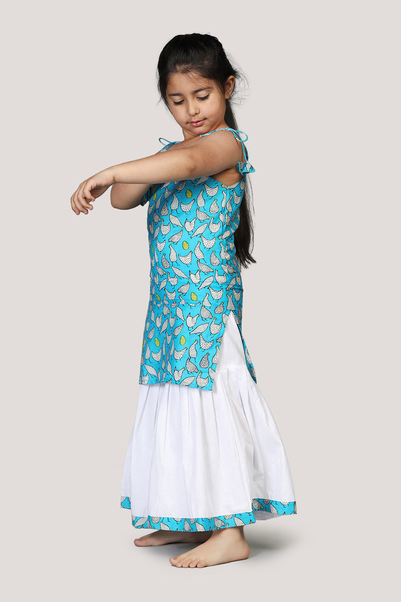 Hen That Laid The Golden Eggs- Kurta & Sharara Set