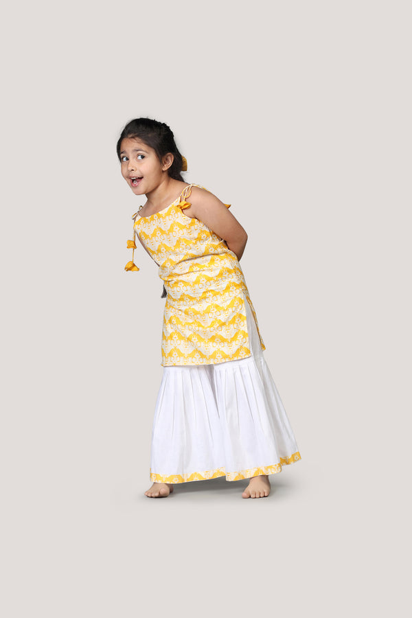 Two Silly Goats- Kurta & Sharara Set