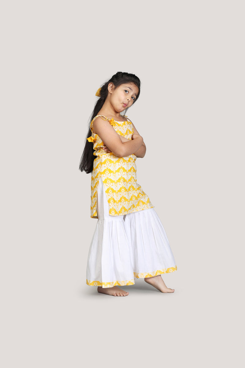 Two Silly Goats- Kurta & Sharara Set
