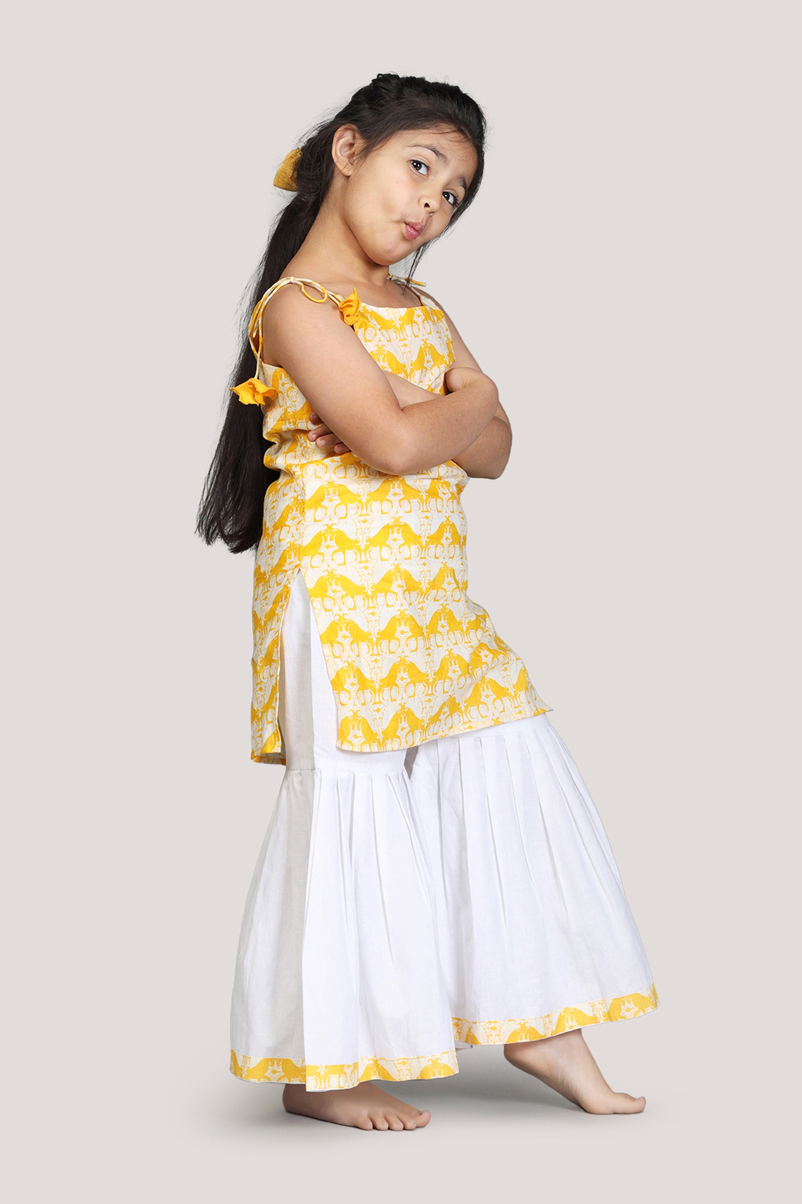 Two Silly Goats- Kurta & Sharara Set