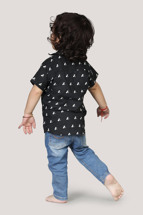 Bell The Cat- Boys Shirt, Black