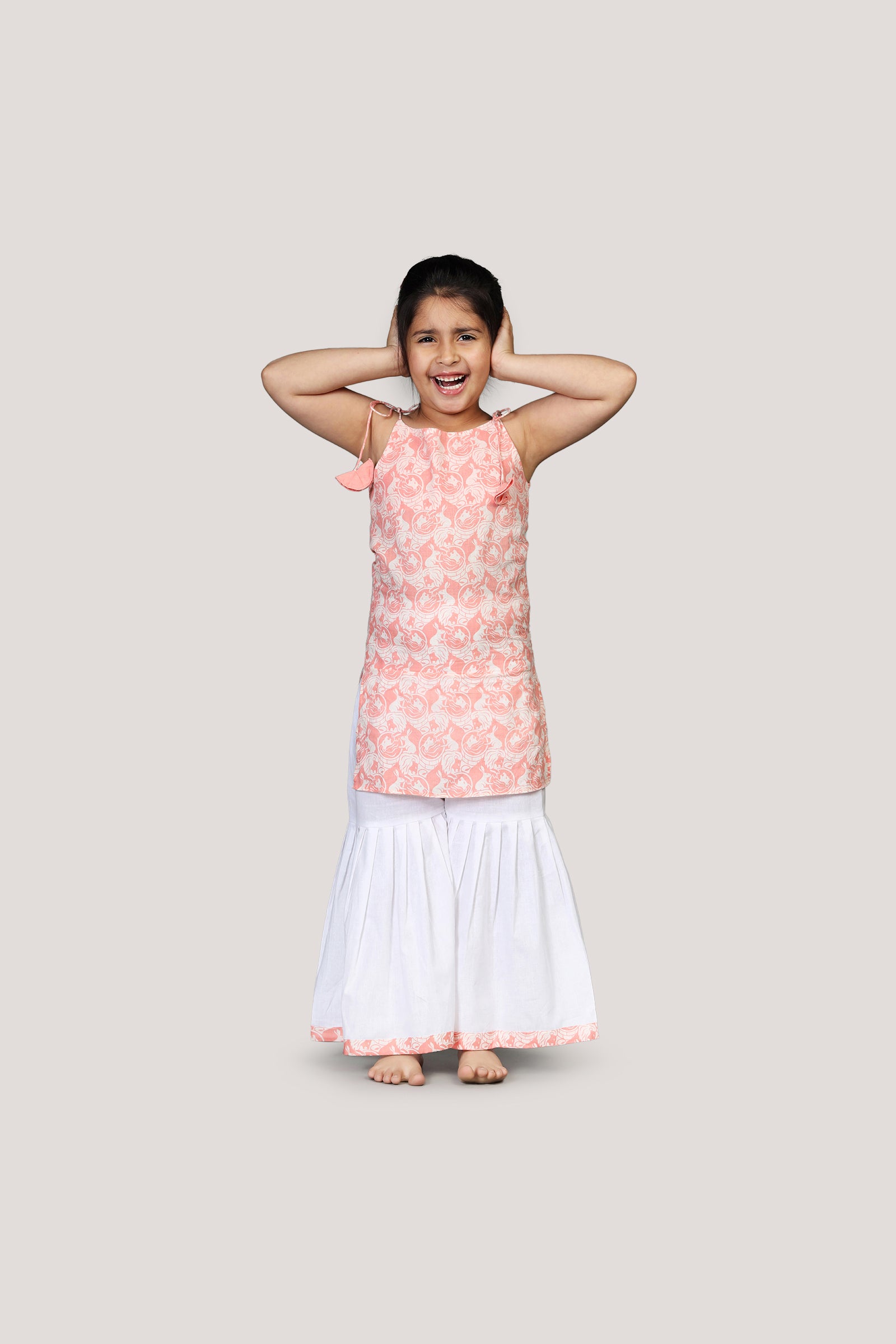 The Foolish Lion & The Clever Rabbit- Kurta & Sharara Set