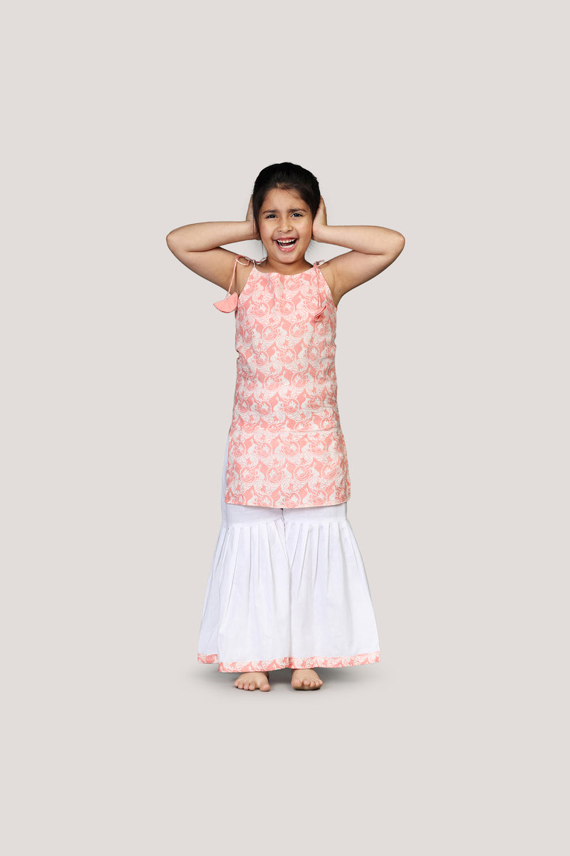 The Foolish Lion & The Clever Rabbit- Kurta & Sharara Set
