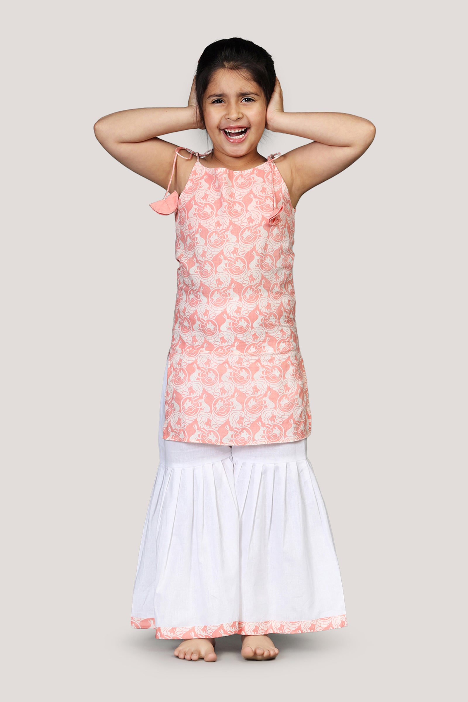 The Foolish Lion & The Clever Rabbit- Kurta & Sharara Set