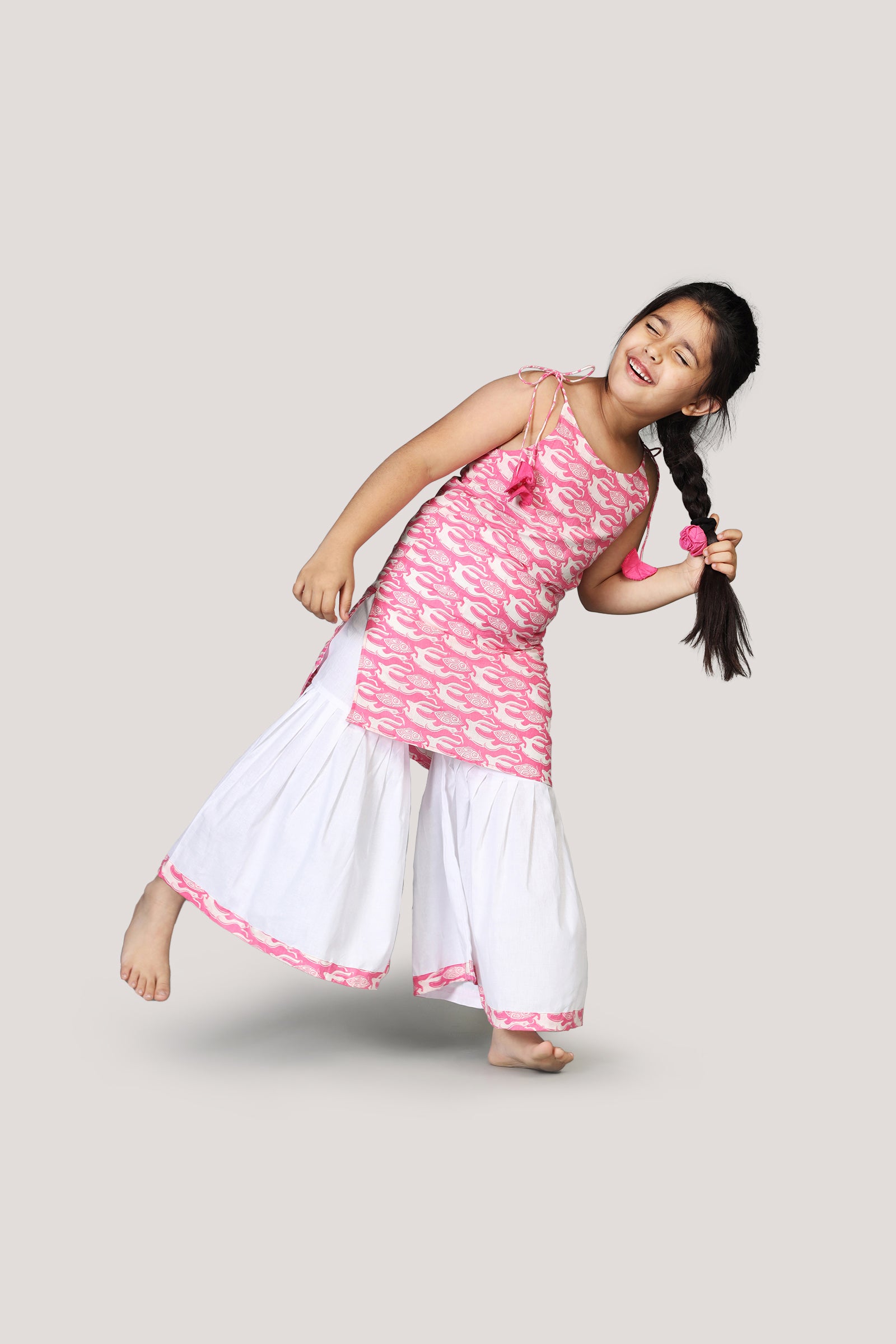 The Hare & The Tortoise- Kurta & Sharara Set