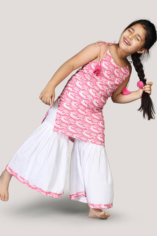 The Hare & The Tortoise- Kurta & Sharara Set