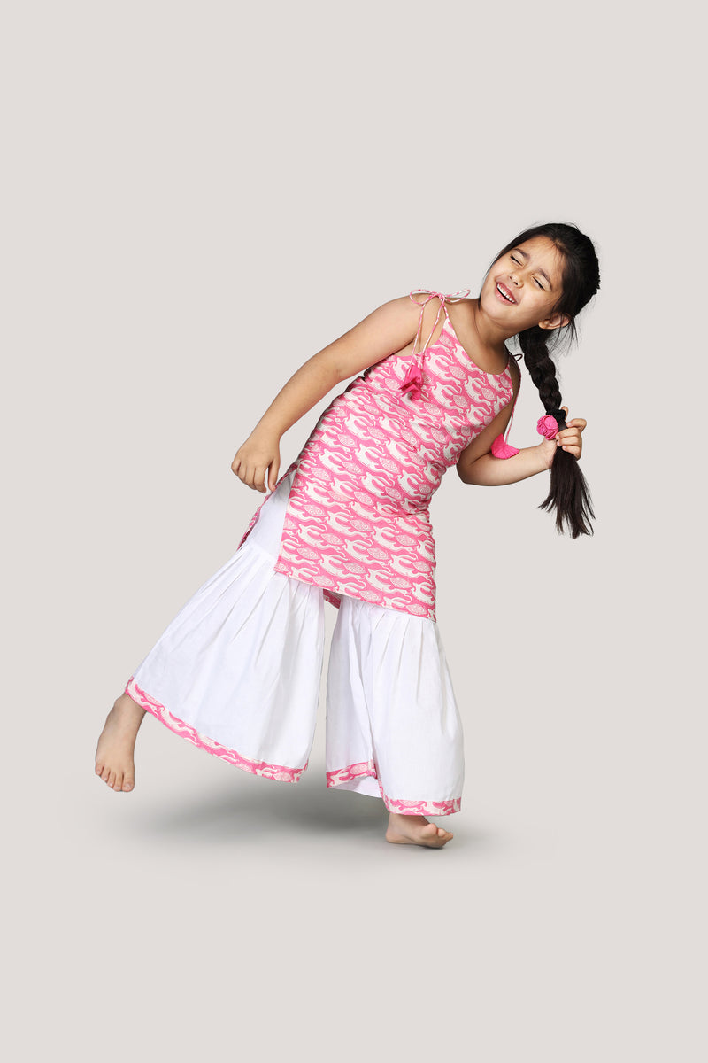 The Hare & The Tortoise- Kurta & Sharara Set