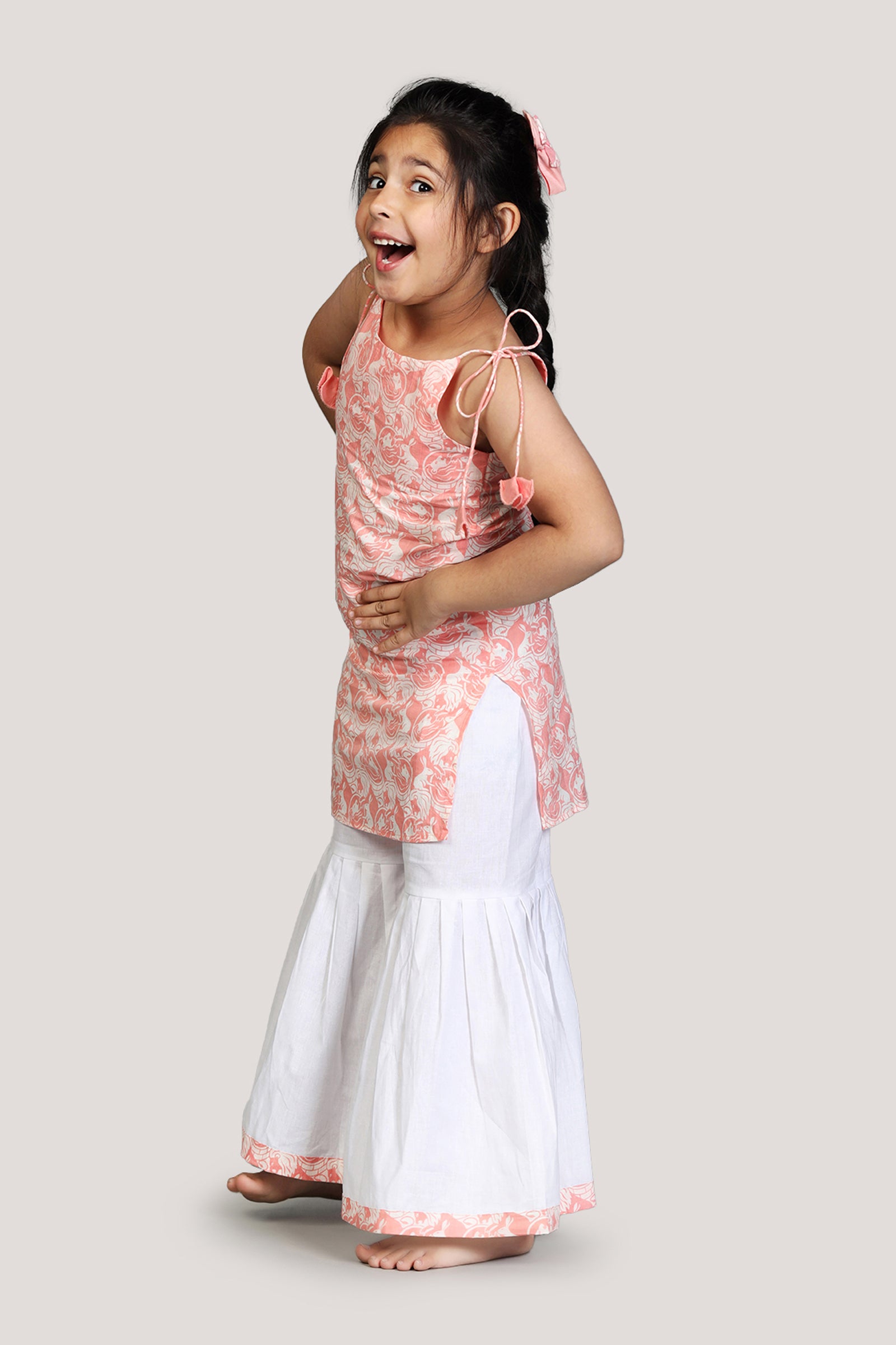 The Foolish Lion & The Clever Rabbit- Kurta & Sharara Set