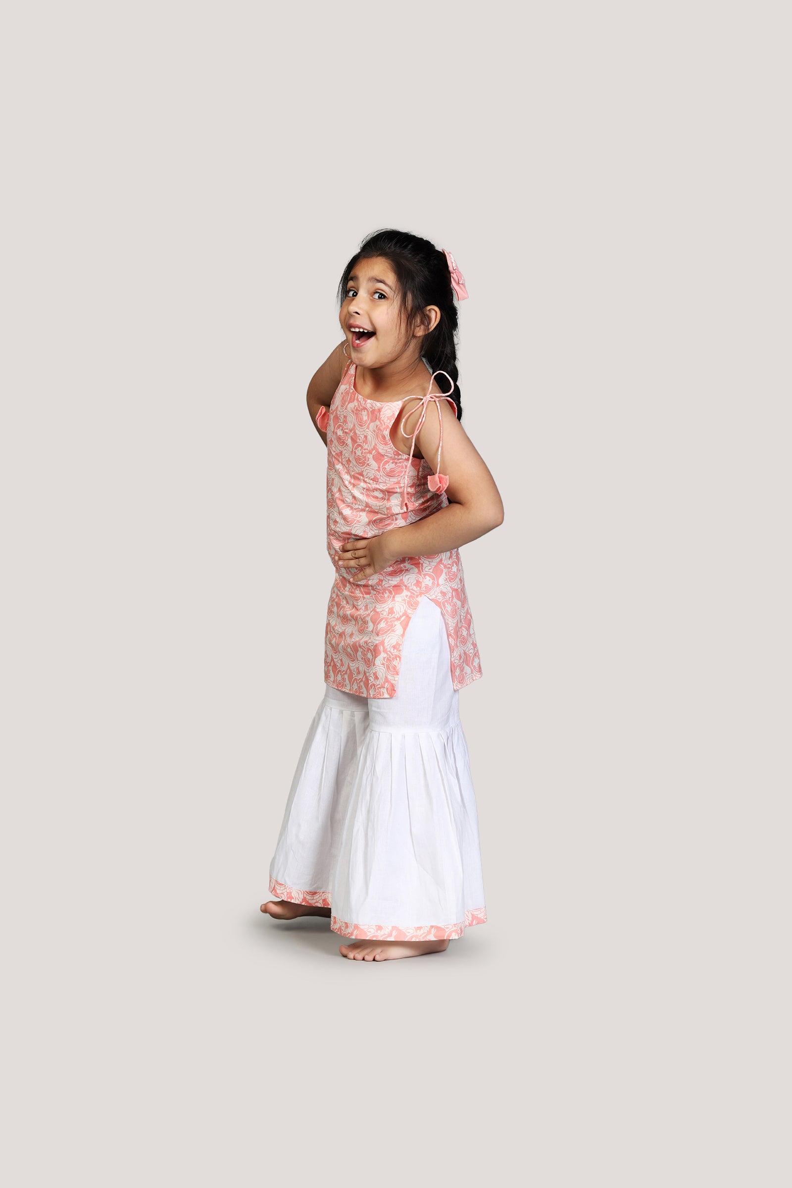 The Foolish Lion & The Clever Rabbit- Kurta & Sharara Set