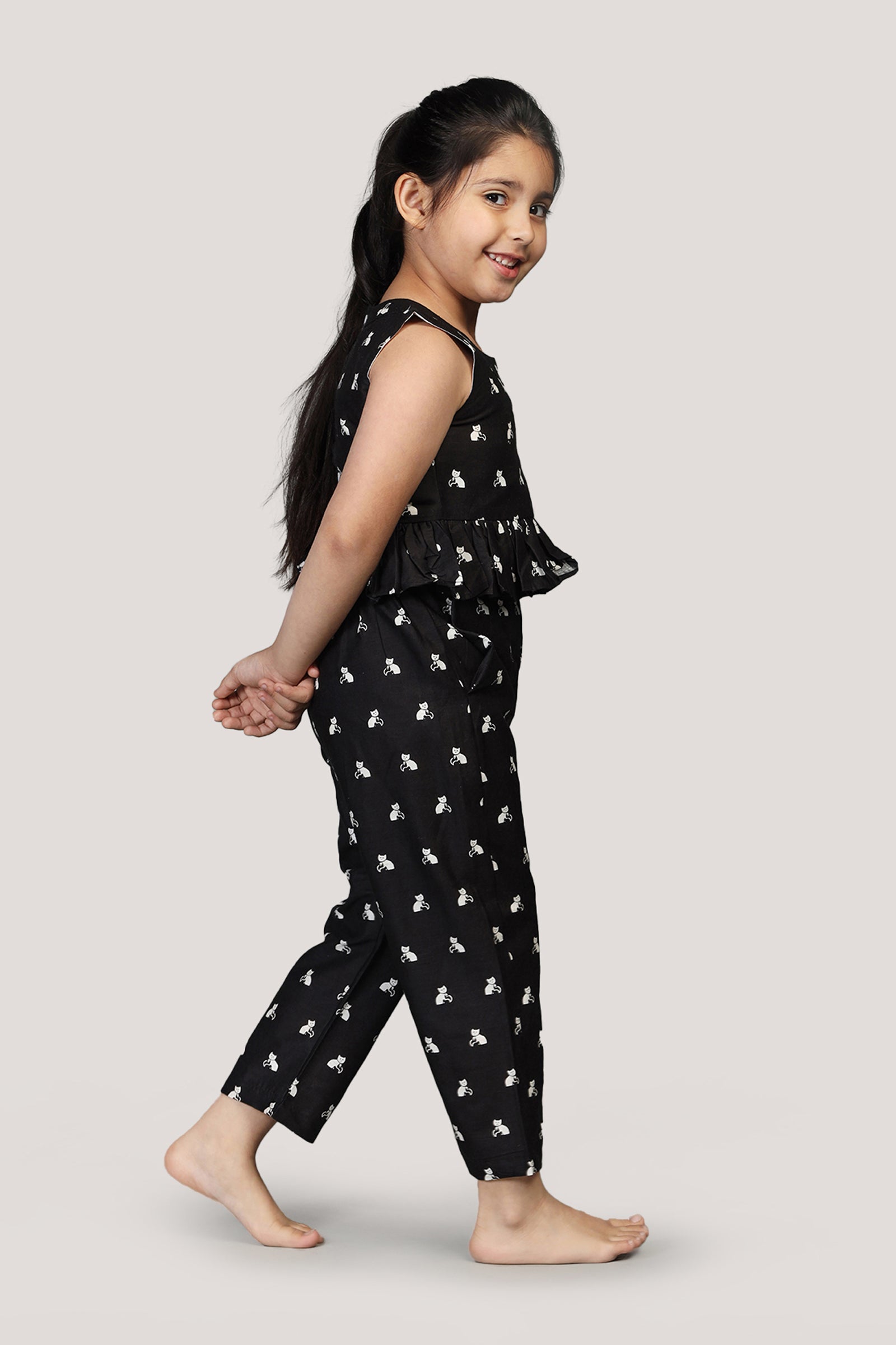 Bell The Cat - Crop Top Set, Black