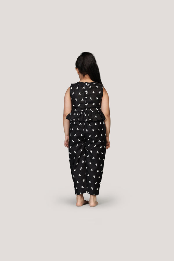 Bell The Cat - Crop Top Set, Black