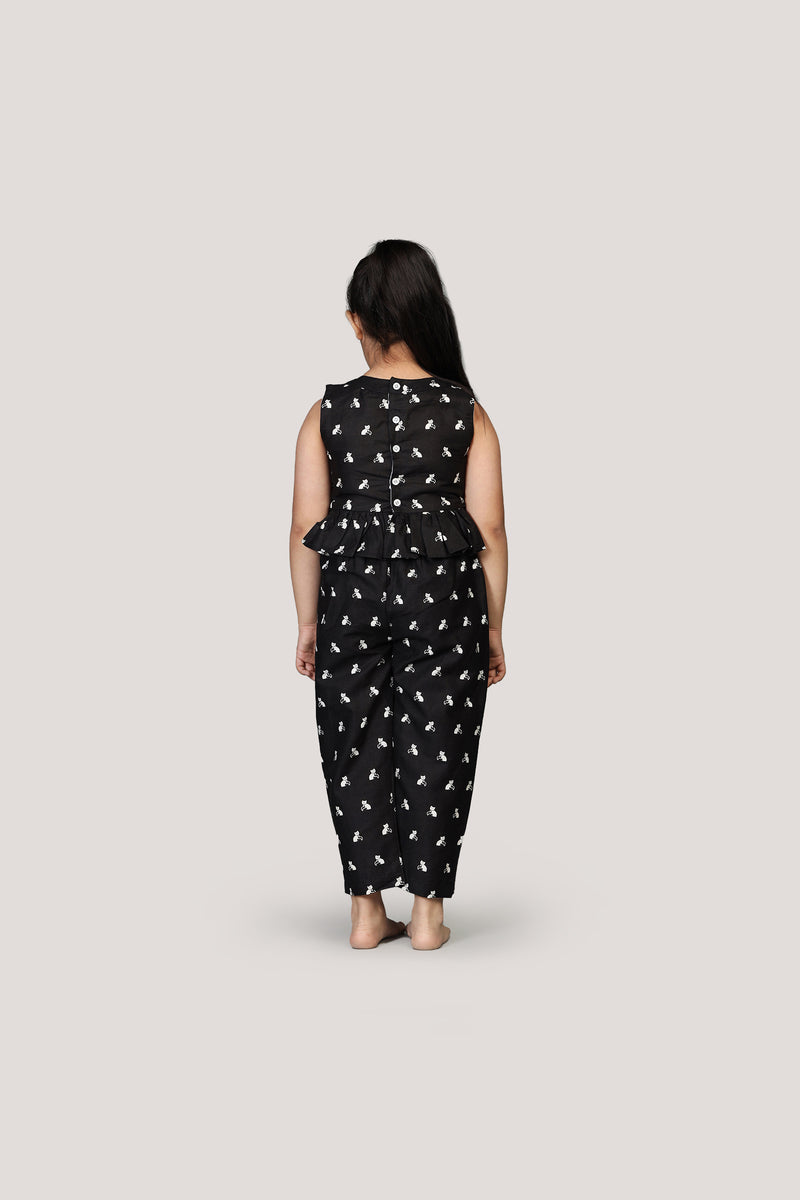 Bell The Cat - Crop Top Set, Black