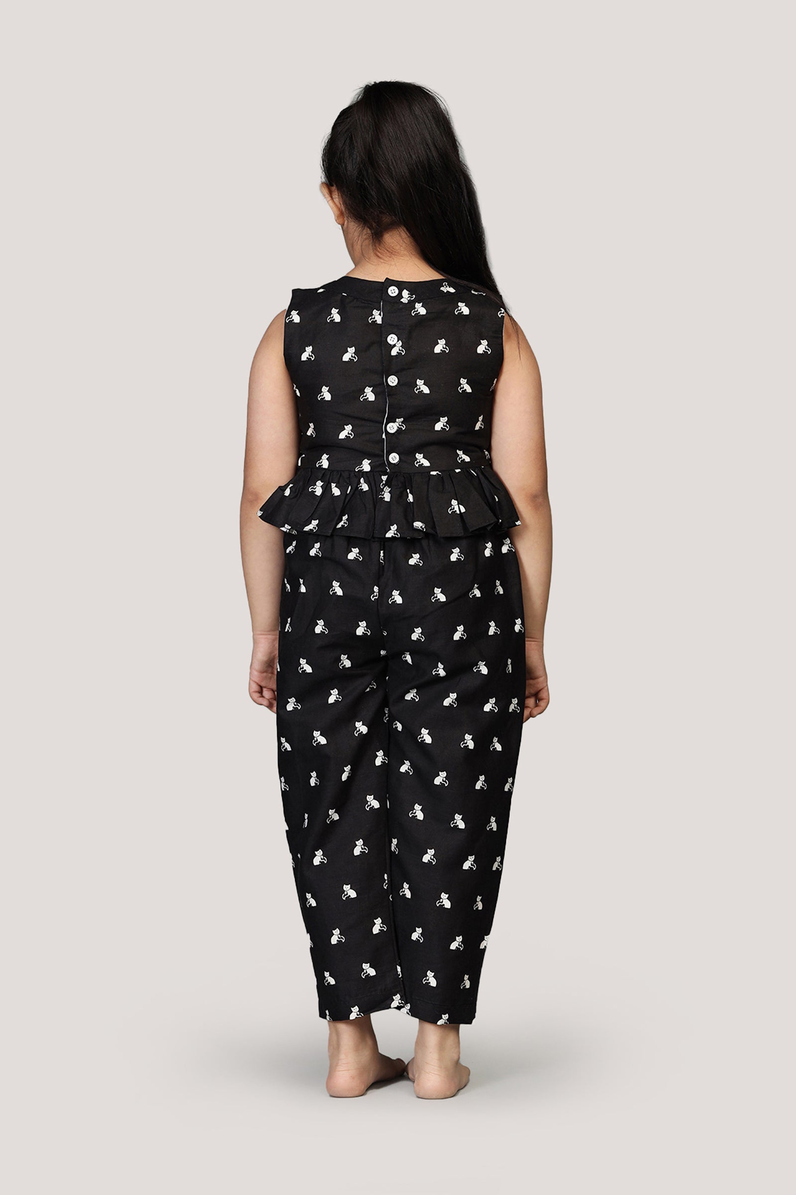 Bell The Cat - Crop Top Set, Black