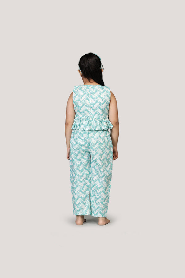 The Talkative Turtle Print - Crop Top Set