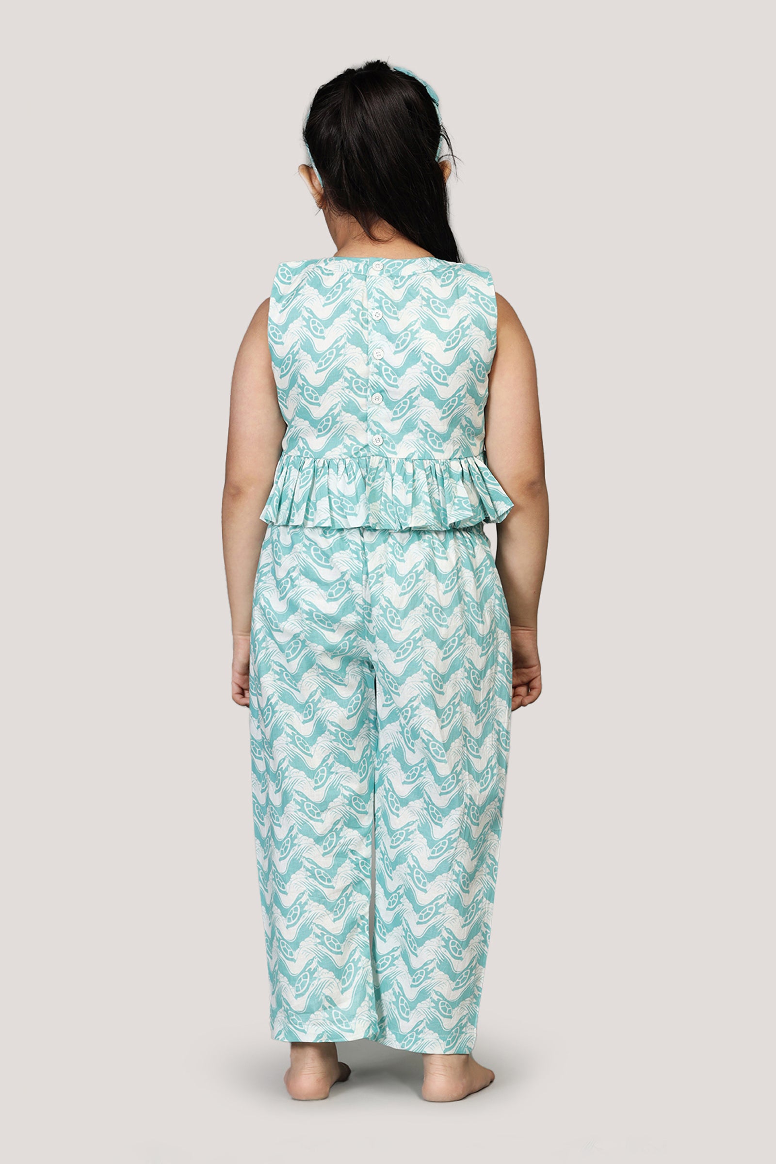 The Talkative Turtle Print - Crop Top Set