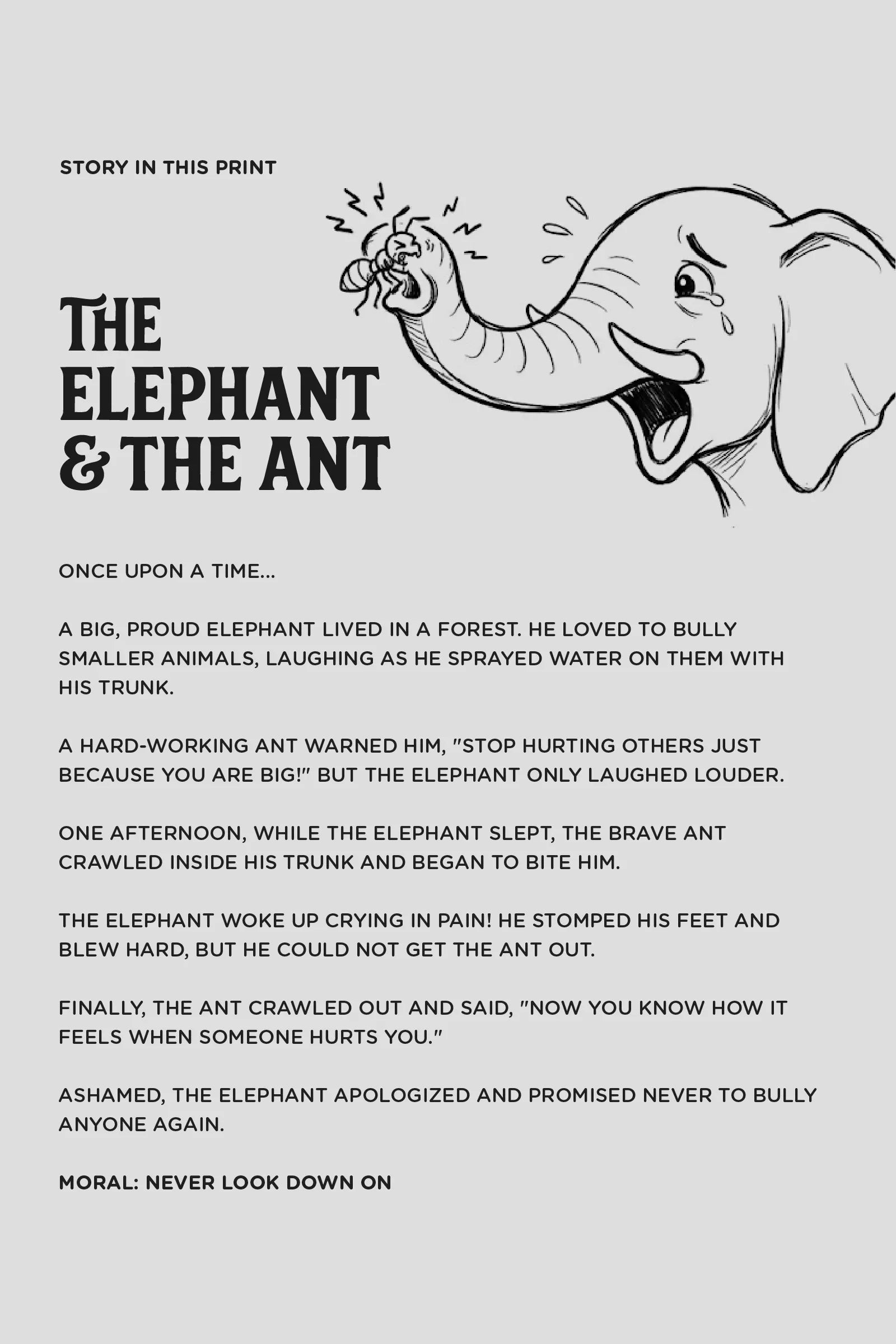 Never Underestimate | The Ant & The Elephant - T Shirt, Peach Pink