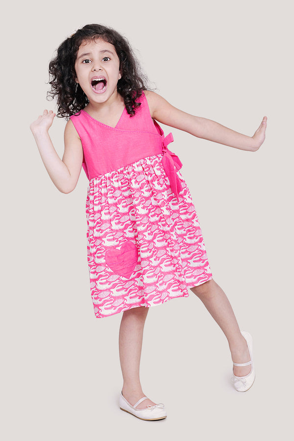 The Hare & The Tortoise- Overlap Yoke Frock