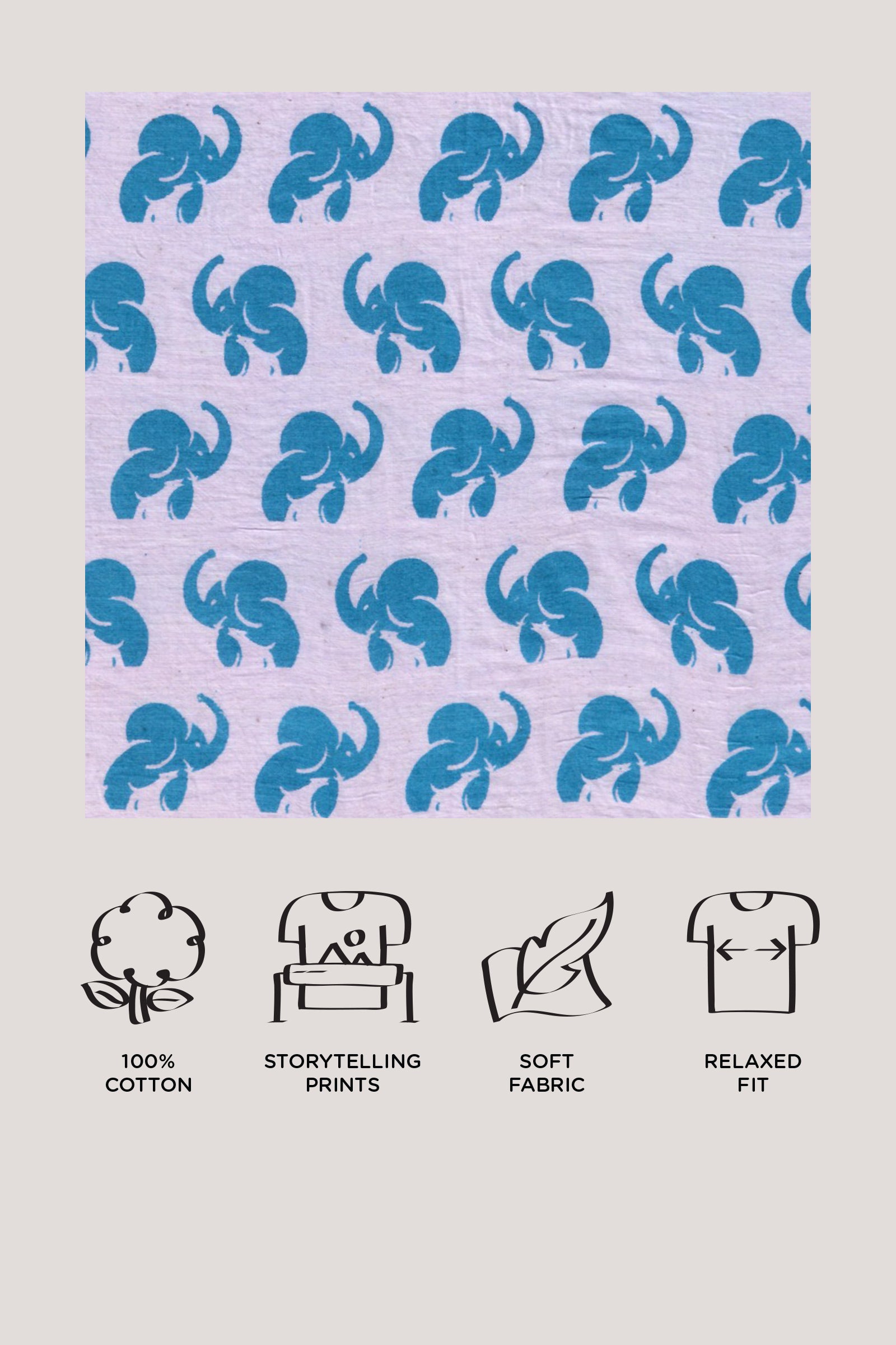 The Elephant & The Barking Dog- Boys Kurta Pajama Set