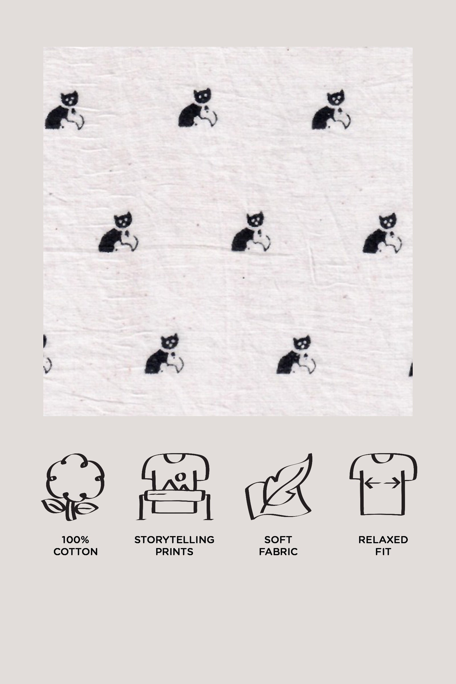 Bell The Cat- Boys Kurta Pajama Set, Beige