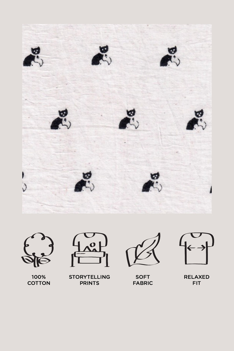 Bell The Cat- Boys Kurta Pajama Set, Beige