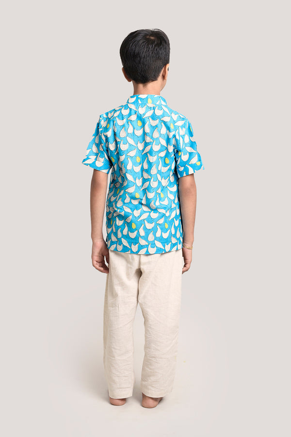 The Hen That Laid Golden Eggs - Short Kurta with Linen Pants