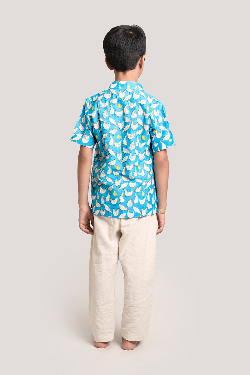 The Hen That Laid Golden Eggs - Short Kurta with Linen Pants