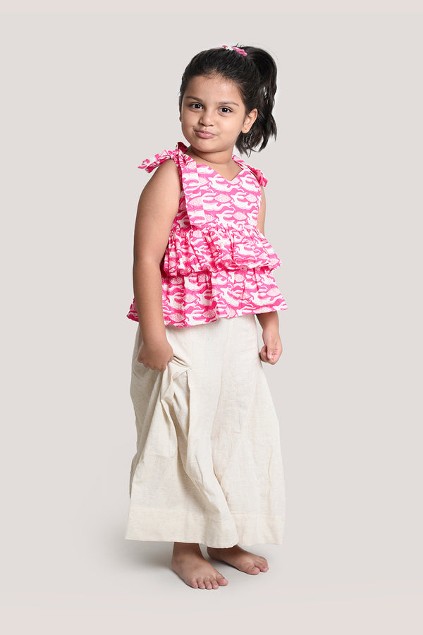 The Hare & The Tortoise - Crop Top Palazzo Set