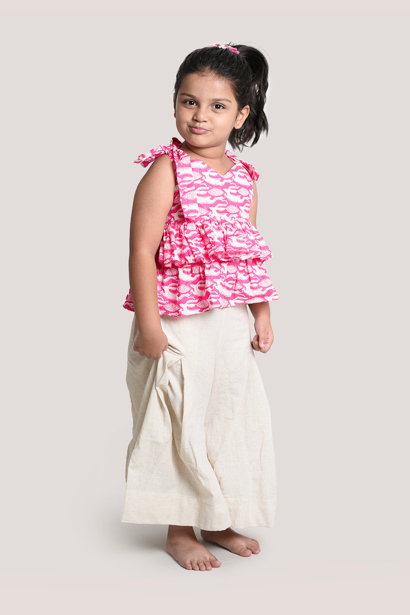 The Hare & The Tortoise - Crop Top Palazzo Set