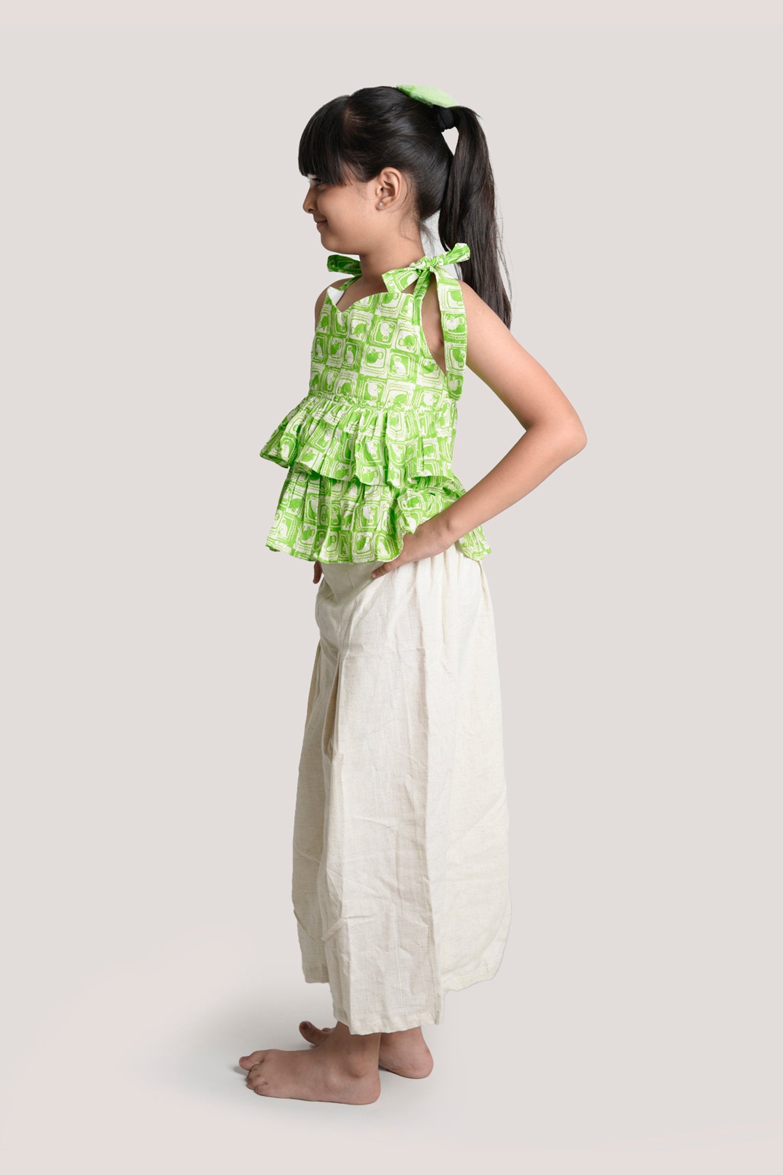 The Monkey & The Crocodile - Crop Top Palazzo Set