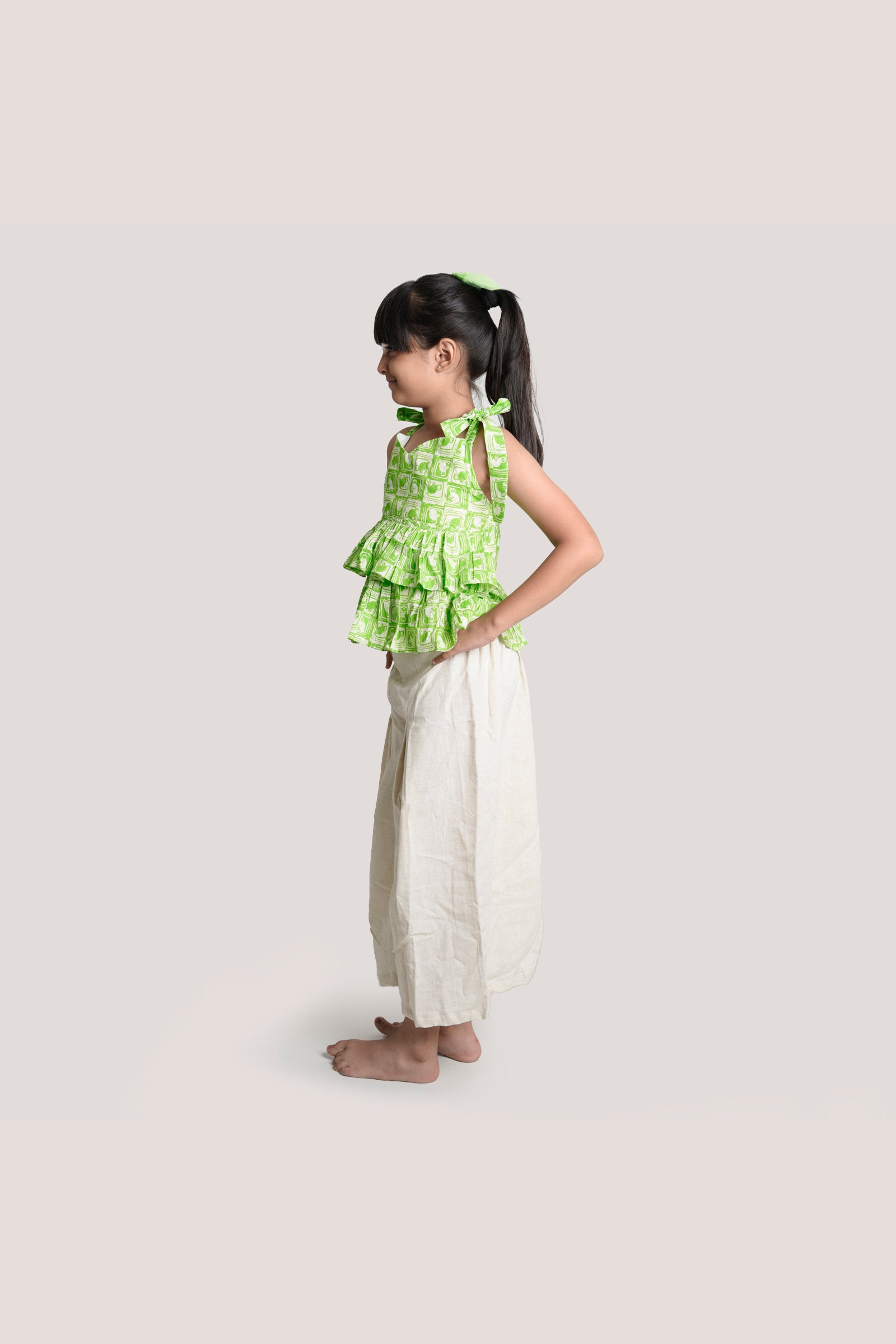 The Monkey & The Crocodile - Crop Top Palazzo Set