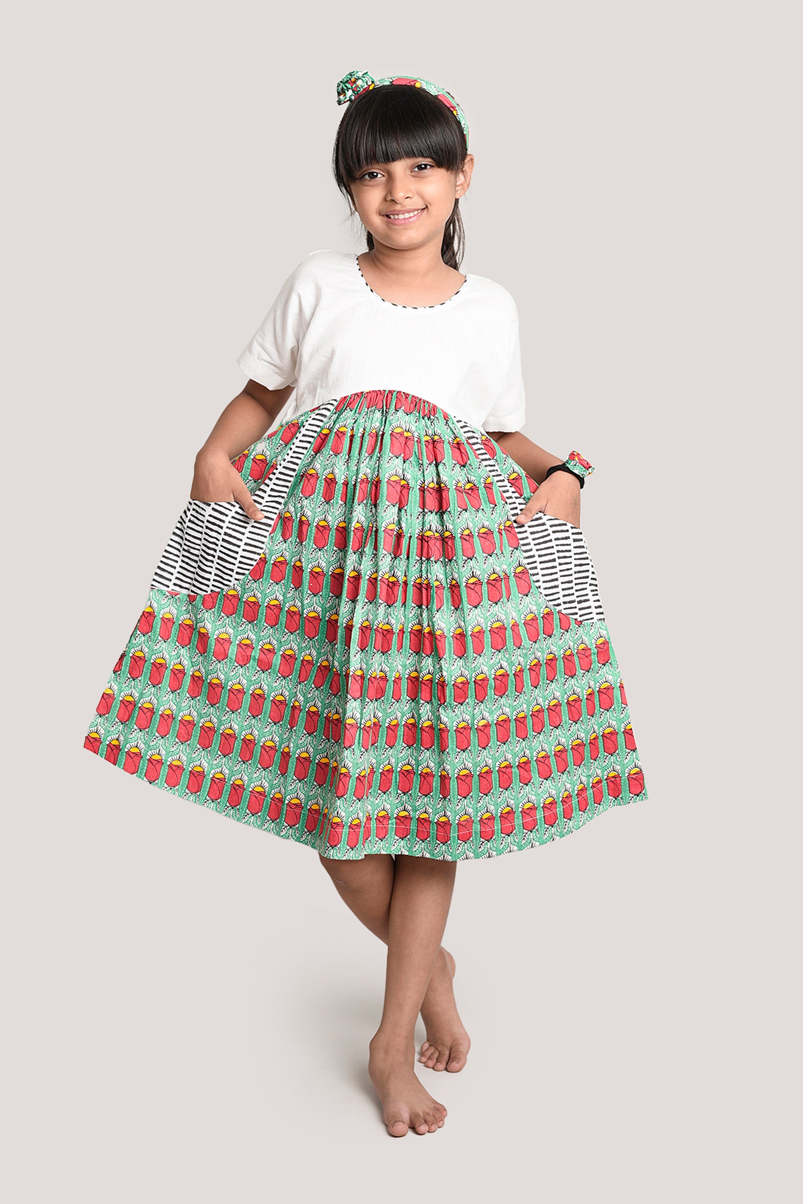 The Proud Rose - White Yoke Frock