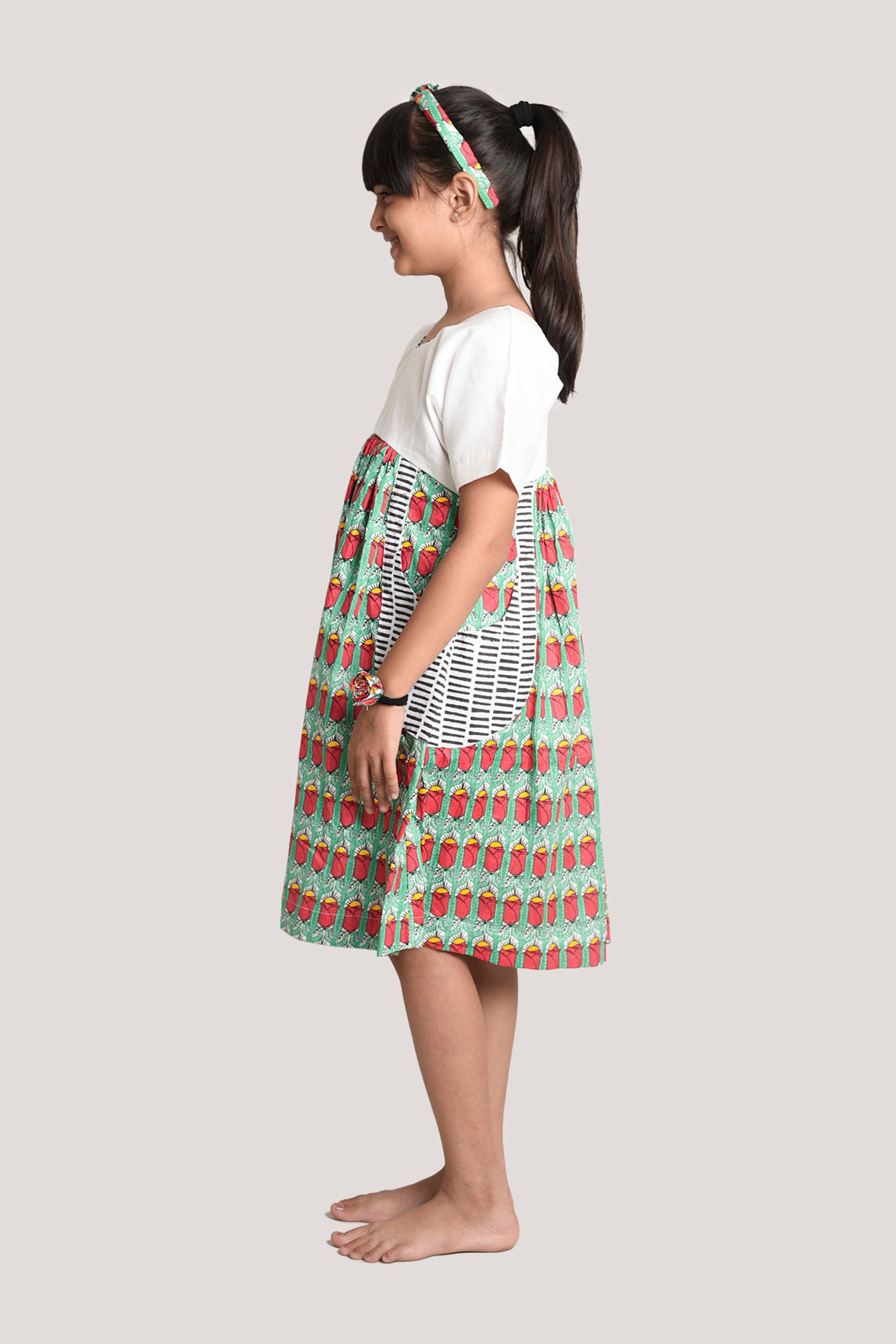 The Proud Rose - White Yoke Frock