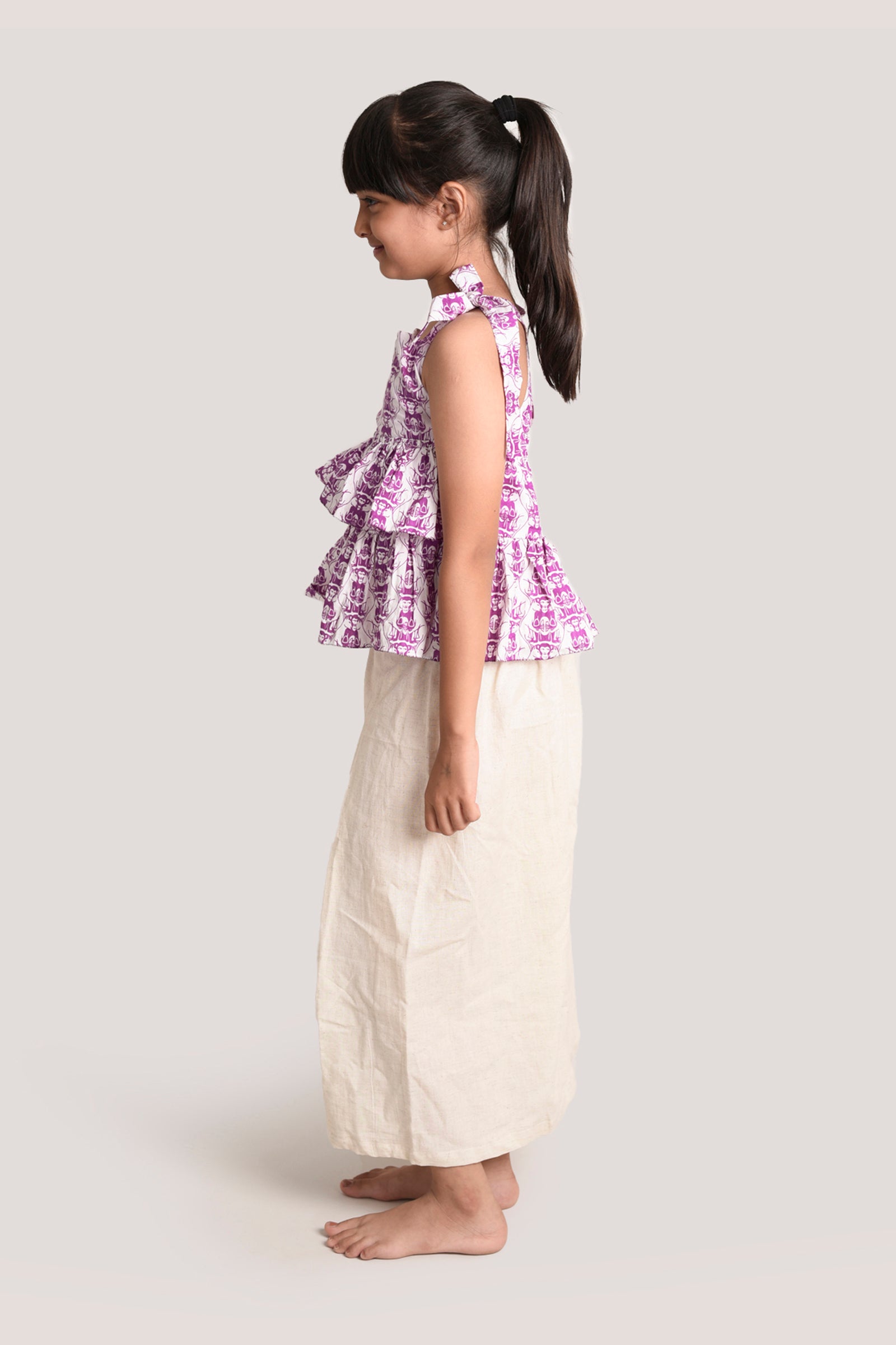 Two Cats & The Monkey - Crop Top Palazzo Set